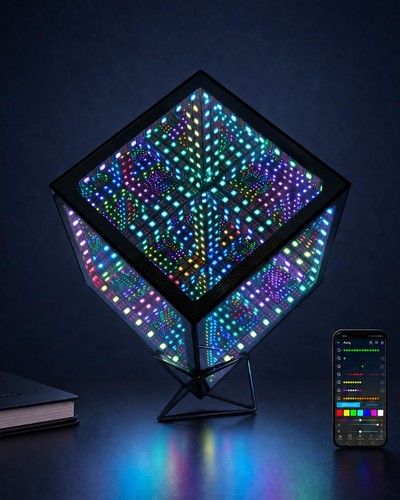 Infinity mirror hyper cube led - infinity,