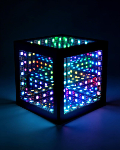Infinity mirror cube light - cube,
